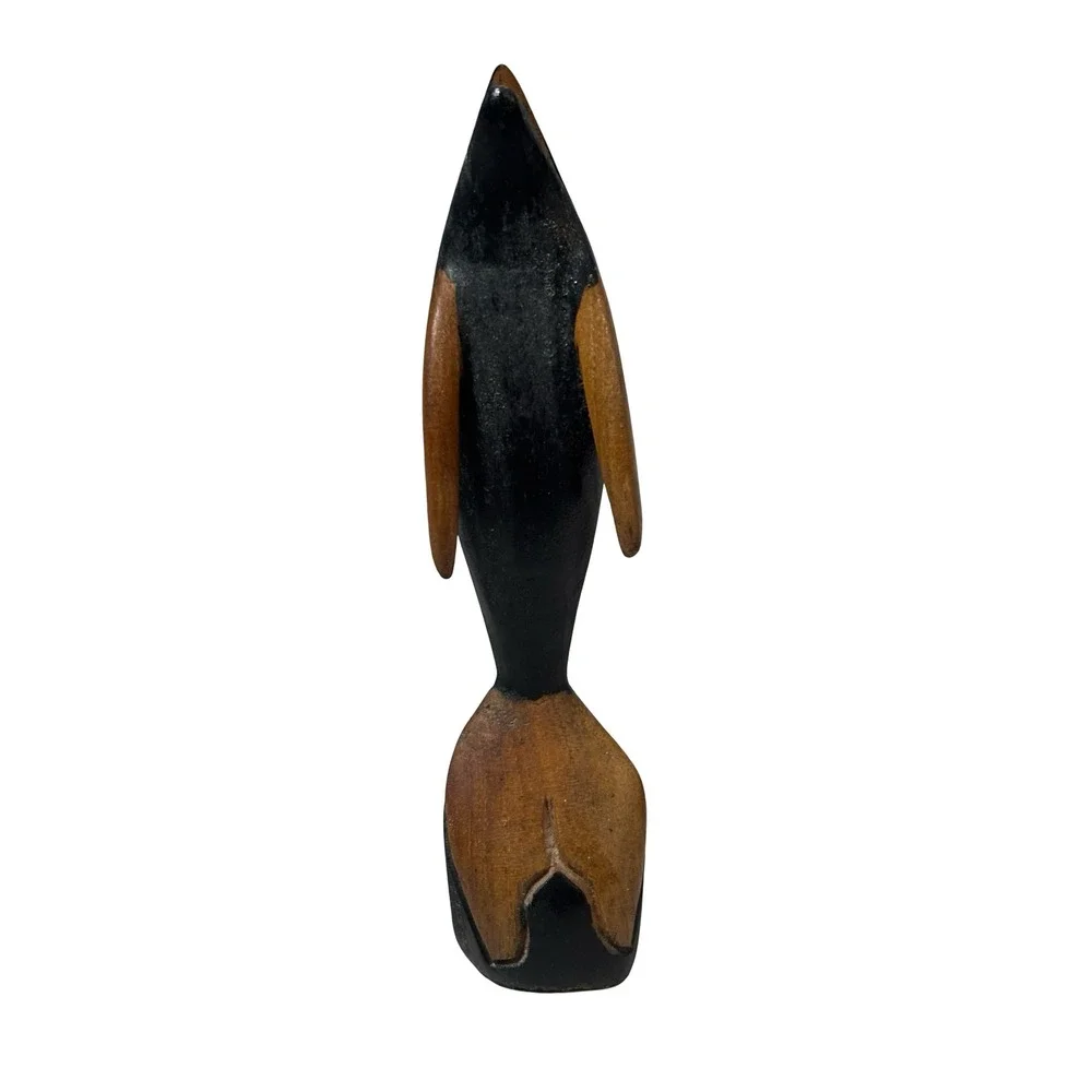Hand Carved Wooden Dolphin Figurine 7